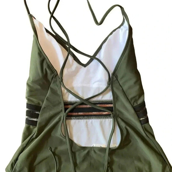 Cillet one piece swimsuit olive green Size Large NWT - Picture 3 of 7